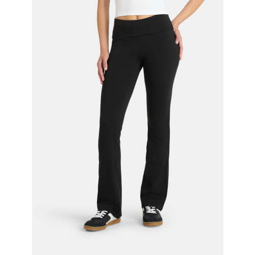 No Boundaries Flare Pants with Foldover Waistband, Women's
