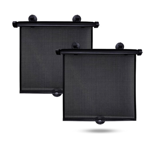 EcoNour Car Side Window Sun Shade (2 Pack) | Retractable Roller Sunshade for Kids | Baby Car Window Shades for UV and Sun Glare Protection | Baby Travel Accessories (15"x17")
