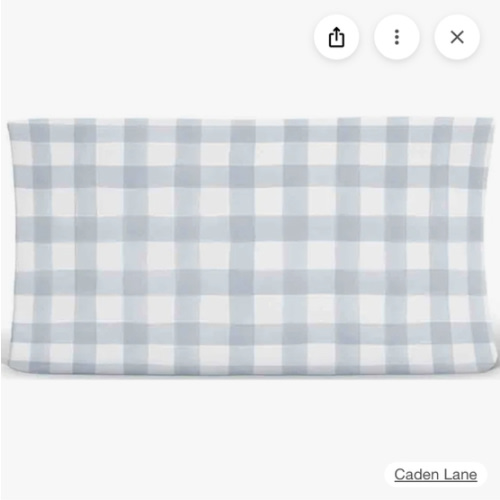 light blue plaid changing mat cover - Google Search