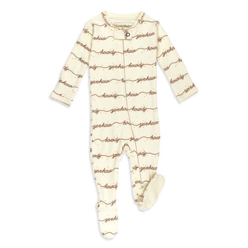 Howdy | Organic Zipper Footie Preemie-NB