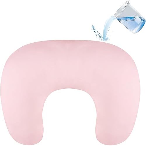Hooyax Waterproof Nursing Pillow Cover, Stretchy Nursing Covers for New-Designed Breastfeeding Pillows, Adorable Infant Feeding Pillow Slipcover for Baby Boy and Girls (Pink)