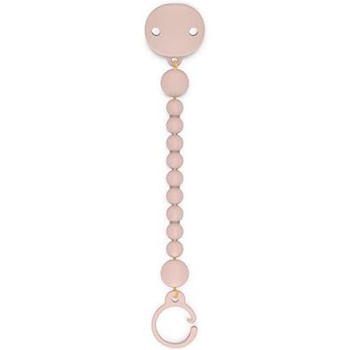 Suavinex Color Essence Silicone Baby Pacifier Clip, Single Piece 100% Soft Silicone Chain, Baby Accessories and Essentials, Designed in Spain, Marshmallow Nude