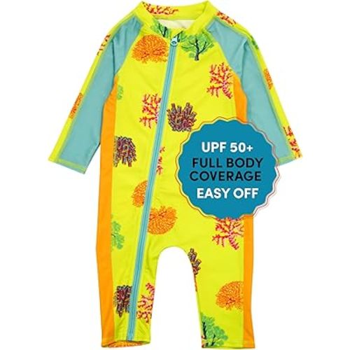 SwimZip Girls' Long-Sleeve UPF 50+ Swimsuit for Baby, Toddler, & Little Girls