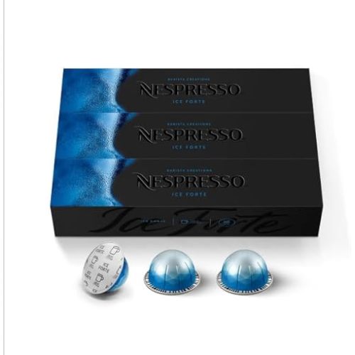 Nespresso Capsules Vertuo, Ice Forte, 30-Count Coffee Pods, Brews 7.8 oz.
