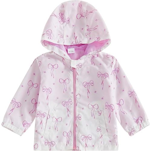 Lefyira Toddler Windbreaker Jacket Baby Girl Hooded Zip Up Sweatshirt Winter Jacket Zipper Long Sleeve Outwear Spring Clothes