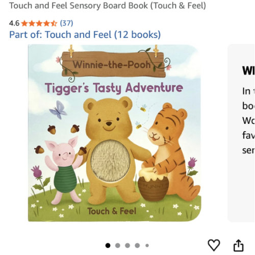 Winnie-the-Pooh: Tigger's Tasty Adventure - Baby & Toddler Touch and Feel Sensory Board Book (Touch & Feel)