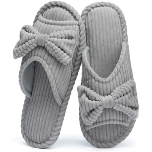 GOEWY Cute Slippers for Women Indoor with Bow Open Toe Summer Shoes
