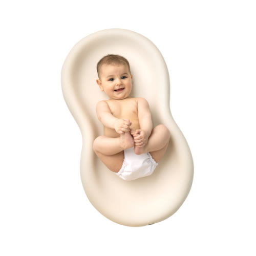Keekaroo Peanut Changer Baby Vanilla– The Original Made in USA Easy-to-Clean Changing pad and The only Shell Over Foam, Fully Water Repellant