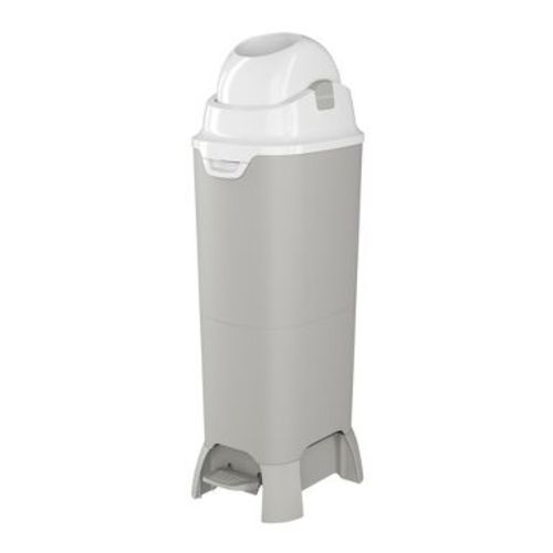 Hands Free Tall Diaper Pail with Airtight Lid - Durable & Odorless Diaper Disposal, Holds up to 60 Newborn Diapers, Refill With Any Bags - Gray