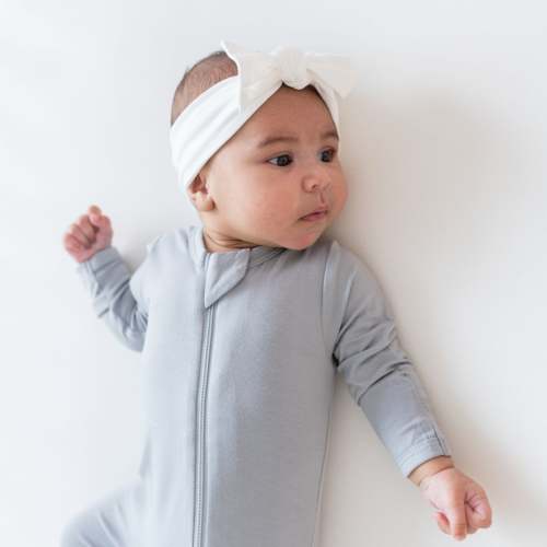 Knotted Bow Headband in Cloud