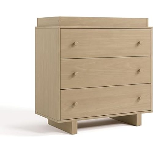 Storkcraft Texas 3 Drawer Chest with Removable Changing Table Topper (Driftwood) – GREENGUARD Gold Certified Baby Dresser, Interlocking Drawer System for Nursery & Kids’ Bedroom Dresser