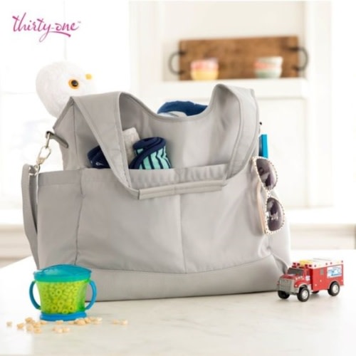 Thirty One City Park Diaper Bag Whisper Grey