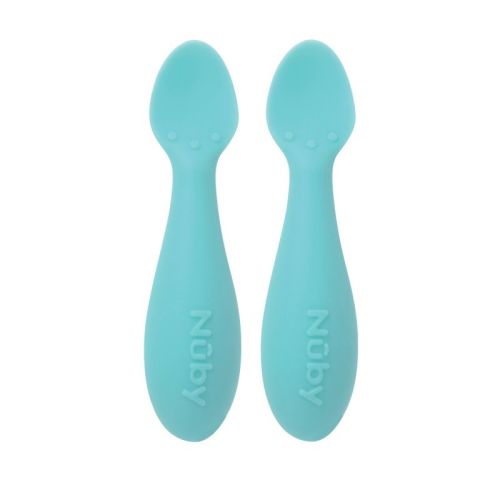 Nuby Silicone Mini Spoons - Aqua - 2pk