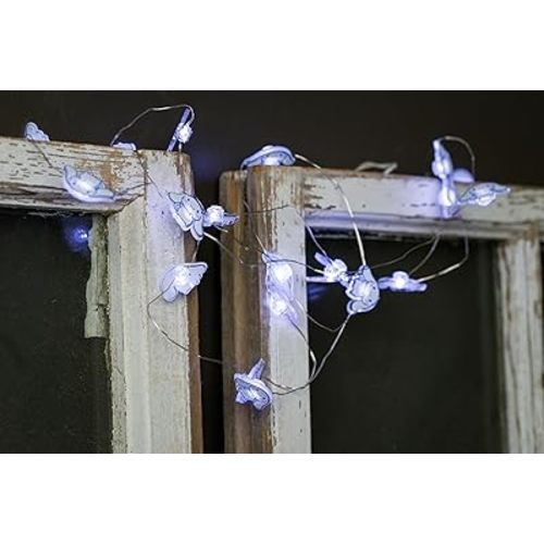 Silver Buffalo Sanrio Hello Kitty and Friends Cinnamoroll 20ct Decorative String Lights, 7 Feet Long, Battery Powered (2 AA Batteries Included), Cool White LED, Indoor Use Only