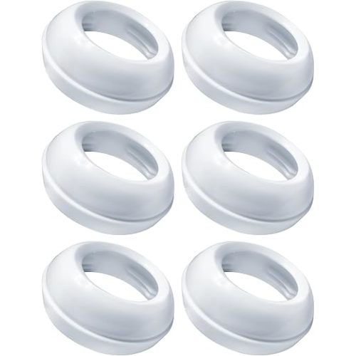 Replacement Baby Bottle Nipple Ring Collars for Philips Avent Natural & Glass Natural Baby Bottles, Not for Avent Anti-Colic Bottles, BPA Free Bottle Screw Rings Collar for Avent, 6 Pack