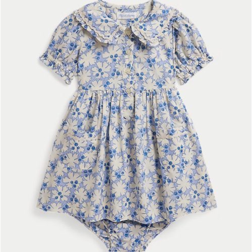 Blueberry Cotton Shirtdress & Bloomer