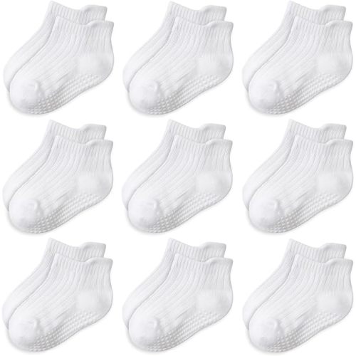 Toddler Socks Grip for Boy: Full Foot Enhanced Non Slip Grippers
