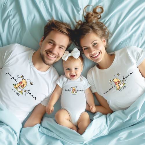 Custom Mama Bear Papa Bear Baby Bear Matching Family Shirts, Mother Day Matching Shirt, Personalized Family For Tshirt, Baby 2026 Shirt