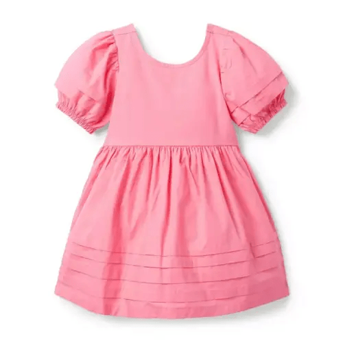 Girl Blooming Pink The Pintuck Puff Sleeve Dress by Janie and Jack