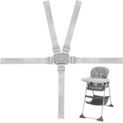 High Chair Straps Replacement Compatible with Graco Highchairs, Replacement Harness Straps for Most 5 Point High Chairs, Adjustable Replacement High Chair Belt