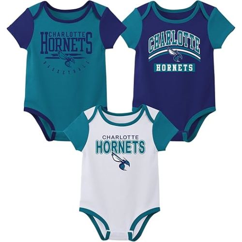 Outerstuff NBA Teams Newborn Baby and Infant Short Sleeve Bodysuit Variety 3-Pack (0-18m)