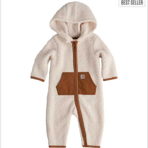 Kids' Long Sleeve Zip-Front Sherpa Coverall (Baby) | Sherpa Lined Clothing and Gear | Carhartt
