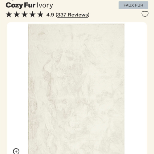 Cozy Faux Fur Rug, Ivory– Tumble