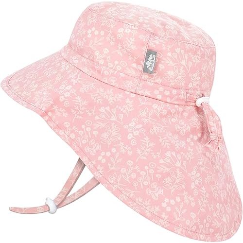 JAN & JUL Girls' Grow-with-Me Cotton Xplorer Sun Hat with Large Brim