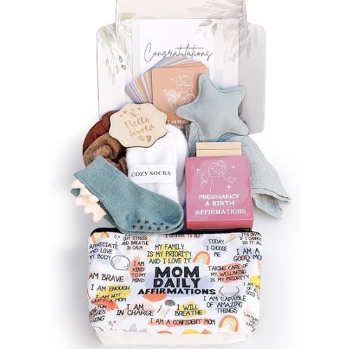New Mom Gifts, New Mom Care Package After Baby, Postpartum Gifts for Mom After Birth, Pregnancy Gifts for First Time Moms, 9-Piece Baby Shower Gifts for Expecting Mom