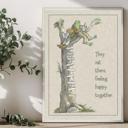 Classic Frog and Toad Digital Print | Whimsical Friend Quote Wall Art | Vintage Storybook Illustration | Cozy Nursery & Reading Nook Decor