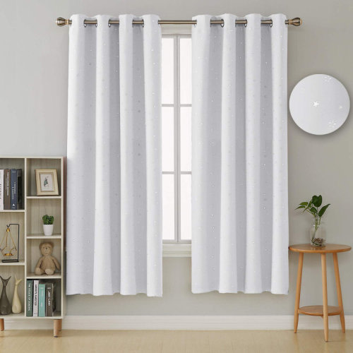 Deconovo Star Printed Room Darkening Thermal Insulated Curtain Panels (Set Of 2) | Wayfair