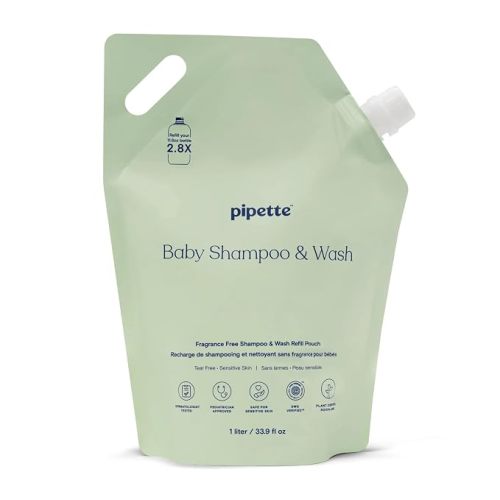 Pipette Unscented Baby Shampoo & Wash Refill (33.9 oz)