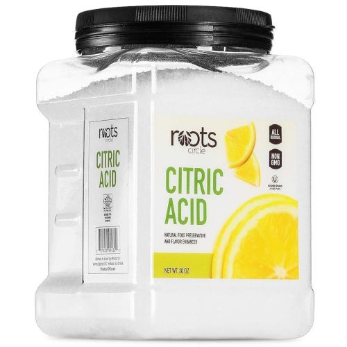 Roots Circle All-Natural Citric Acid | 1 Pack - 1.87 Pounds | Kosher for Passover | Food-Grade Flavor Enhancer, Household Cleaner & Preservative | for Skincare, Cooking, Baking, Bath Bombs