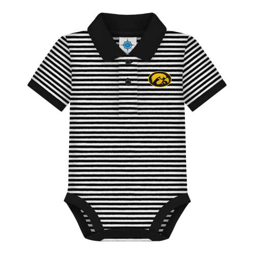 Iowa Hawkeyes Striped Polo Bodysuit | College Baby