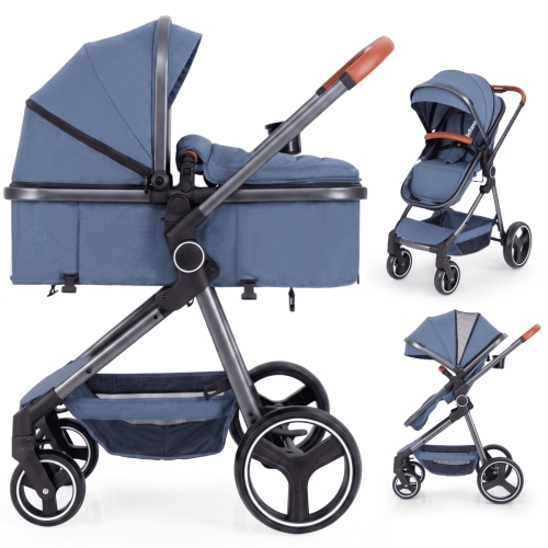 Olakids, Baby Stroller, 2 in 1 High Landscape Convertible, Blue