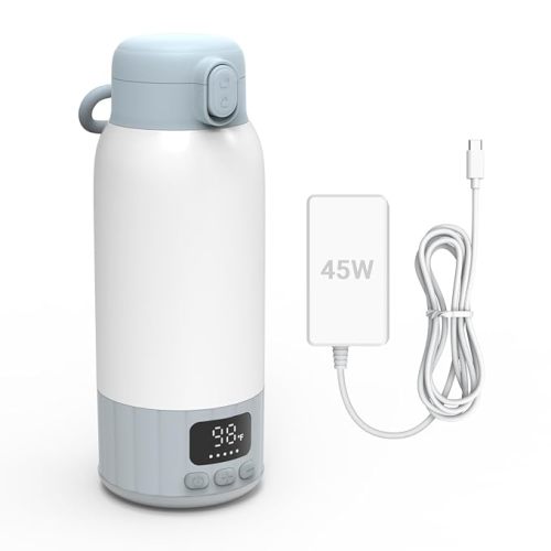 Portable Bottle Warmer for Travel, Milk Warmer with 45W Fast Charger