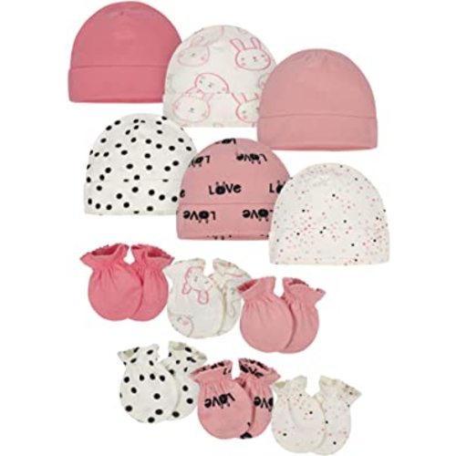 Onesies Brand Unisex Baby 12-Piece Cap and Mitten Set