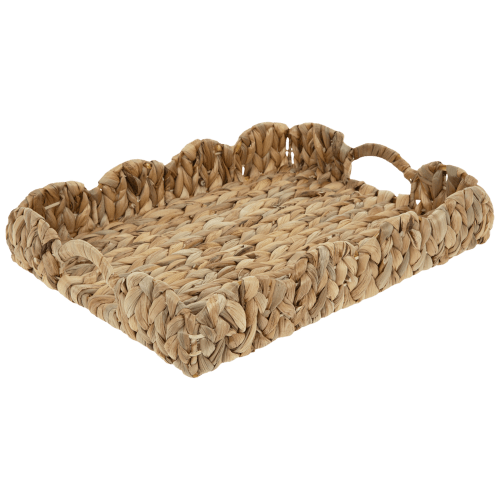 Water Hyacinth Rectangle & Scalloped Tray