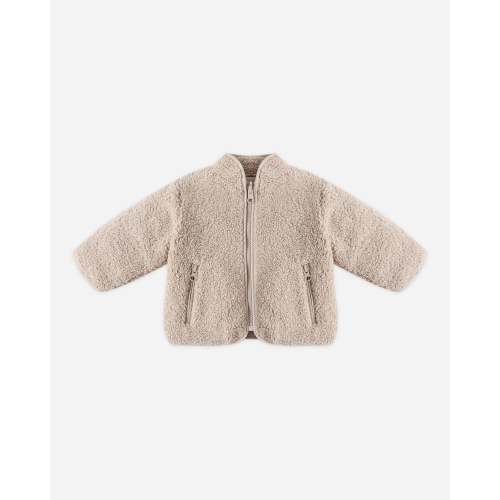 Shearling Zip Jacket 3-6m || Oat – Quincy Mae