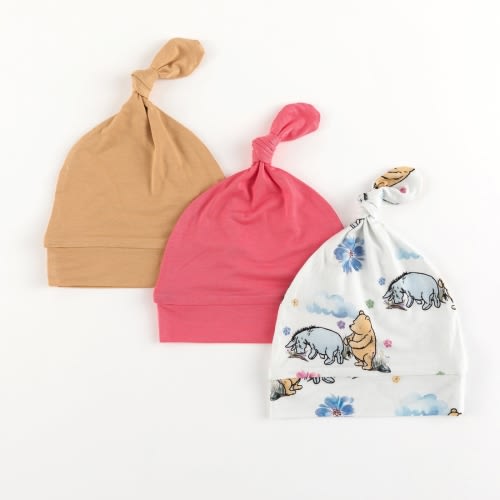 3 Pack Pink Bear Knotted Cap – FancyPrince