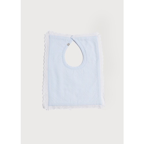 Blue Striped Cotton Bib