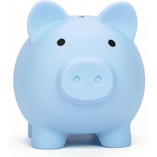 Piggy Bank for Sbrvaniy Piggy Coin Banks for Boys and Girls My First Unbreakable Plastic Money Bank S/M/L Size Decoration Savings Christmas, Easter, Birthday Gift