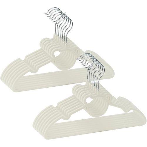 GoodtoU Velvet Hangers 50 Pack - Baby Hangers for Closet, Space Saving Kids Plastic Hangers for Toddler Infant Childrens Small Child Nursery Pants Clothes Organization 12.8 Inch