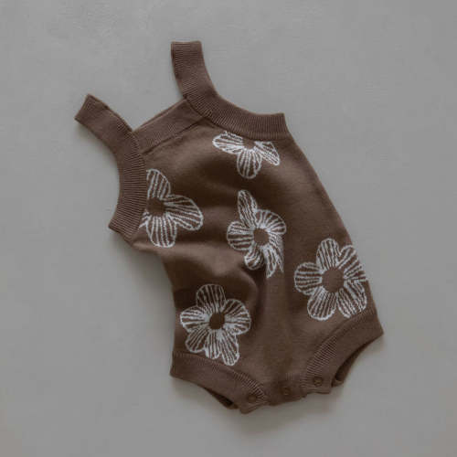 Flower Bodysuit - Cocoa
