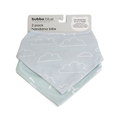 Bubba Blue Bandana Bib 2 Pack Sky & Mint