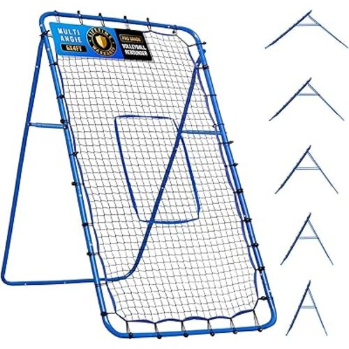 Volleyball Baseball Rebounder Net, Softball Rebounder Pitchback Net Quick Adjustments, Quick Adjustments Lacrosse Bounce Back Practice Equipment, Ideal for Outdoor Indoor and Backyard Training