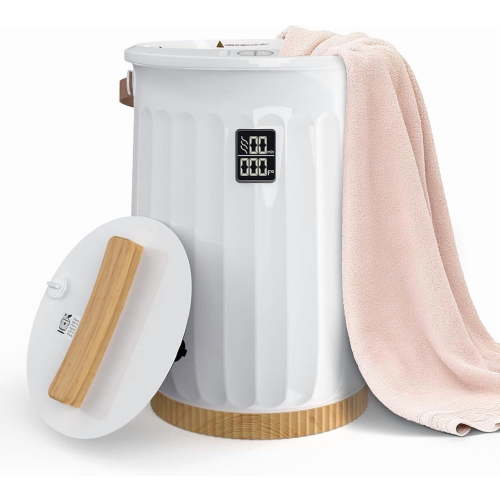 Bigleap 20L Capacity Towel Warmer, Towel Heater with 4 Time Settings, Auto-Off for Towels, Bathrobes,Beige