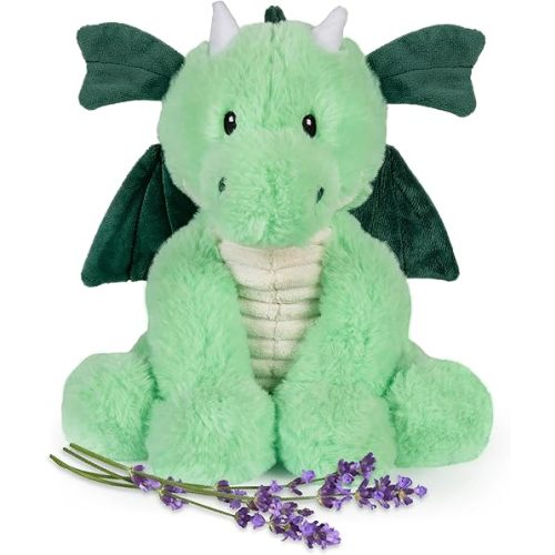 Daniel Dragon - Microwavable & Weighted Plush Stuffed Animal - Heated Plushie for Warmth - Cute, Soft, Cozy Toy for Adults & Children (Boys, Girls, & Toddlers) by Warm Pals