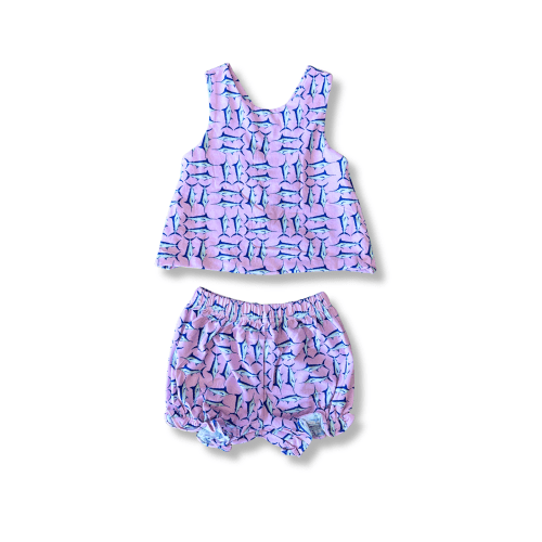Marlin Mambo Pink Swing Back Bloomer Set – TidalTots