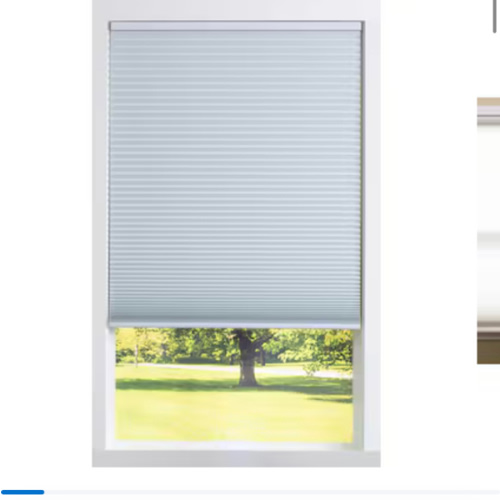 allen + roth 25.5-in x 36-in White Room Darkening Blackout Cordless Cellular Shade RPETBOWT254360 at Lowes.com